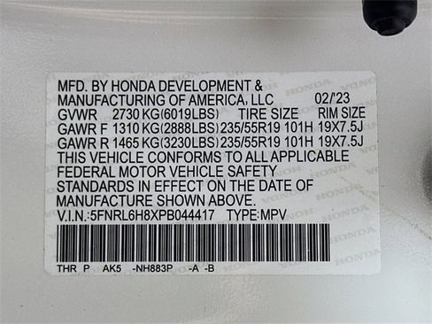 Certified 2023 Honda Odyssey Touring image 35