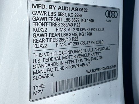 Used 2022 Audi SQ8 Prestige AWD/4WD image 26