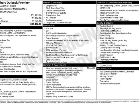 Certified 2024 Subaru Outback Premium AWD/4WD image 35