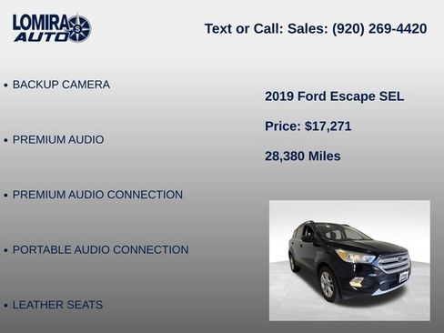 Used 2019 Ford Escape SEL FWD image 14