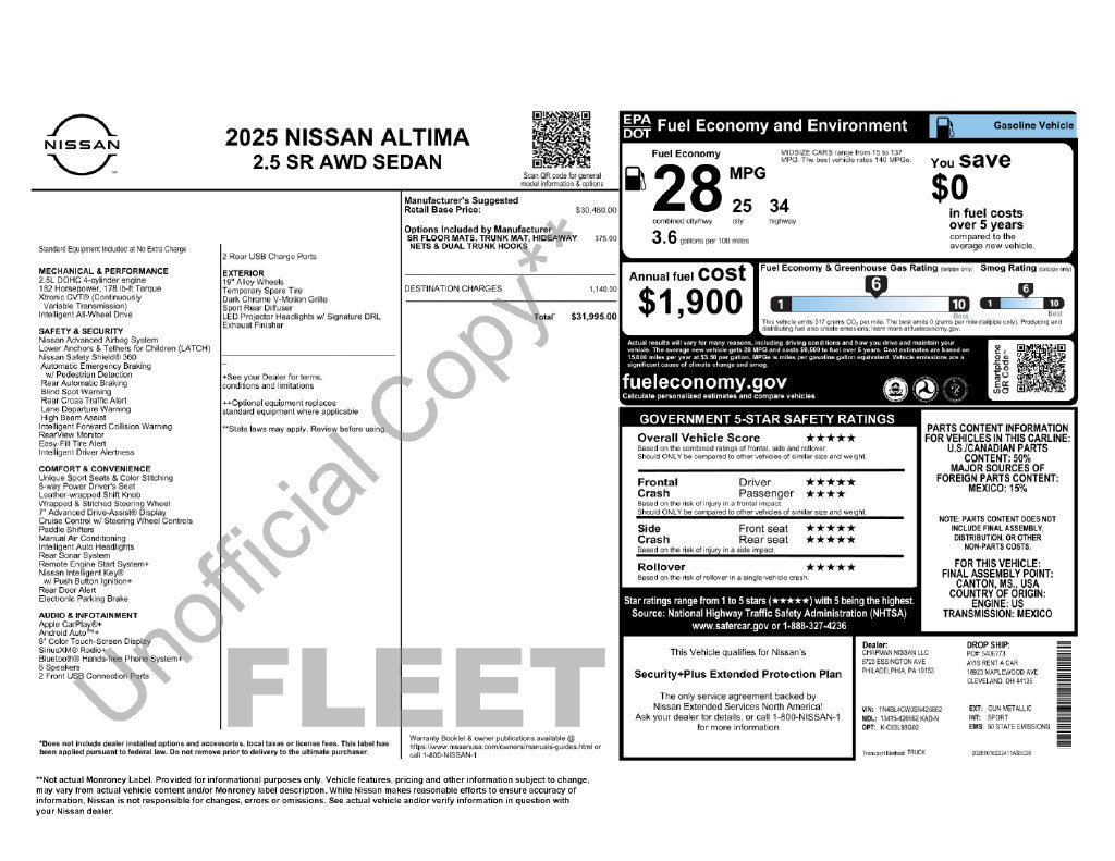 Certified 2025 Nissan Altima 2.5 SR AWD/4WD image 5