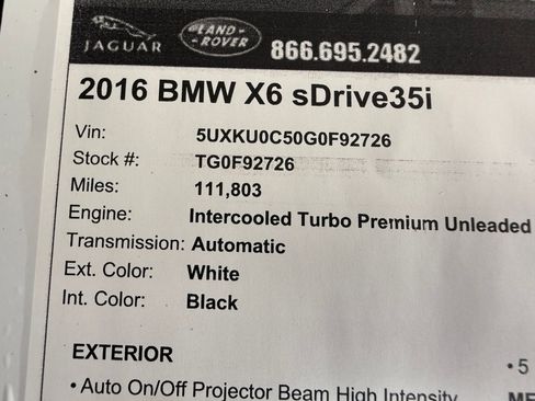 Used 2016 BMW X6 sDrive35i RWD image 31