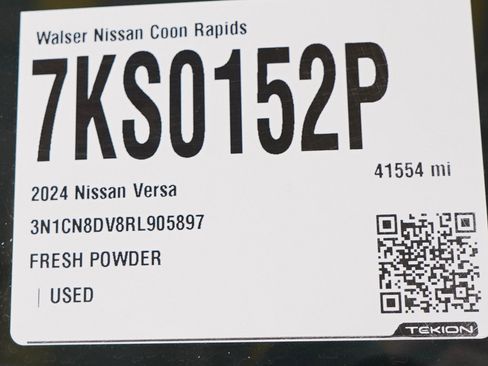 Used 2024 Nissan Versa S w/ Trunk Package FWD image 28