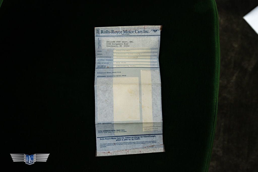 Used 1988 Rolls-Royce Corniche II RWD image 34