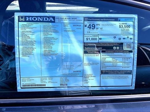 New 2026 Honda Civic Sport image 19