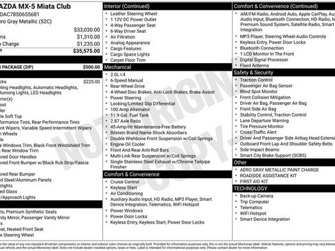 Certified 2025 MAZDA MX-5 Miata Club w/ Interior Package image 5