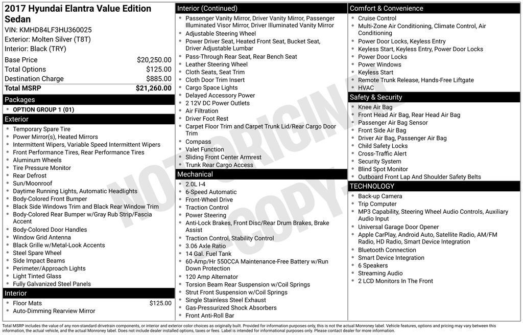 Used 2017 Hyundai Elantra Value Edition FWD image 10