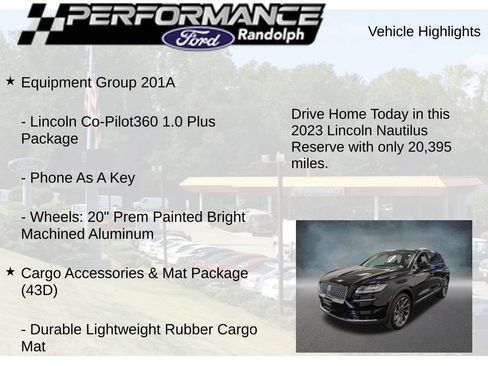 Used 2023 Lincoln Nautilus Reserve w/ Equipment Group 201A AWD/4WD image 8