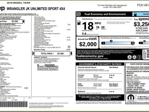 Used 2018 Jeep Wrangler Unlimited Sport S image 14