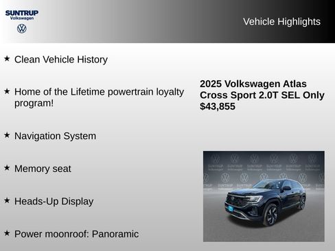 Used 2025 Volkswagen Atlas Cross Sport SEL AWD/4WD image 8