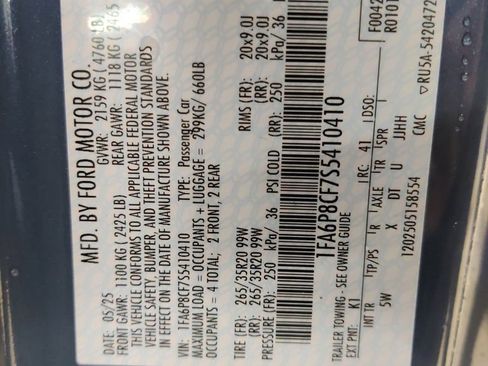 New 2025 Ford Mustang GT Premium w/ 60th Anniversary Package image 53