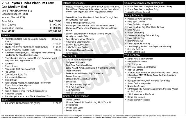 Used 2023 Toyota Tundra Platinum AWD/4WD image 34