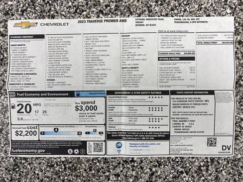 Used 2023 Chevrolet Traverse Premier w/ LPO, Floor Liner Package image 71