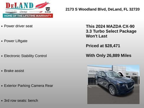 Used 2024 MAZDA CX-90 3.3 Turbo w/ Select Package AWD/4WD image 2