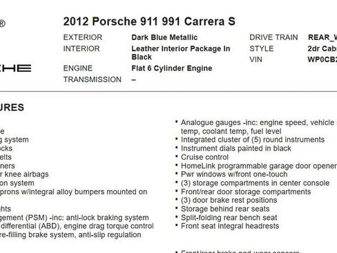 Used 2012 Porsche 911 Carrera S RWD image 17