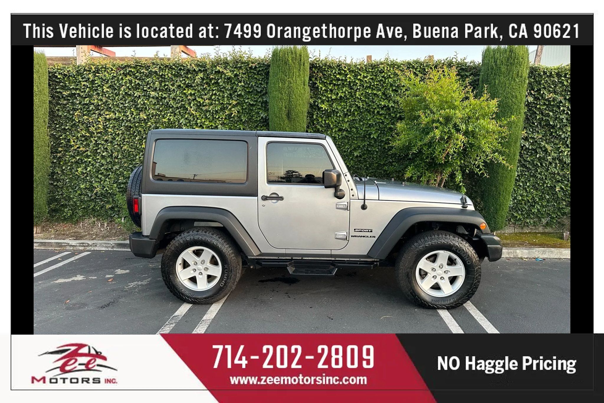 Used 2017 Jeep Wrangler Sport w/ Quick Order Package 24S AWD/4WD image 4
