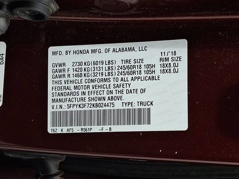 Used 2019 Honda Ridgeline RTL-E image 25