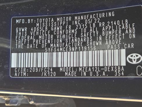 Used 2022 Toyota Corolla SE FWD image 12