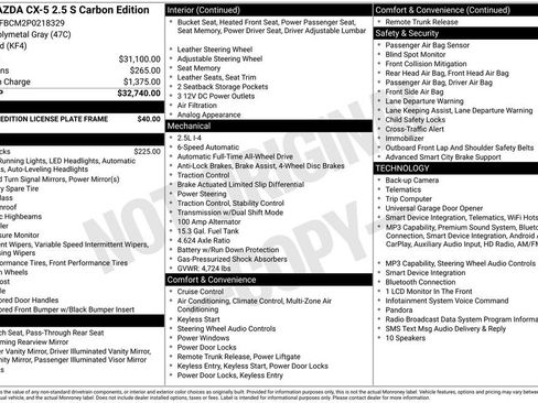 Used 2023 MAZDA CX-5 Carbon Edition AWD/4WD image 12