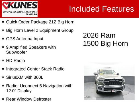 Used 2026 RAM 1500 Big Horn AWD/4WD image 3