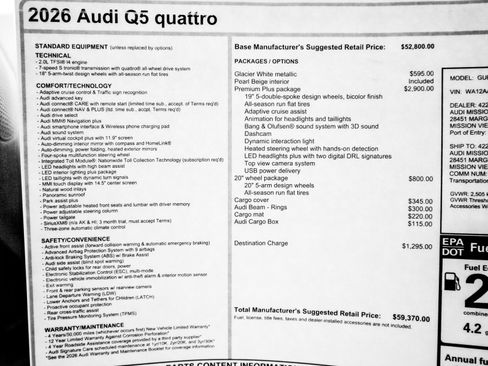 New 2026 Audi Q5 Premium Plus AWD/4WD image 32
