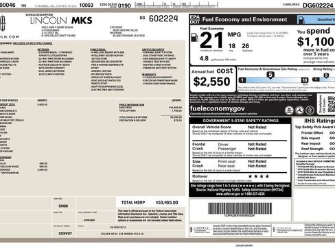 Used 2013 Lincoln MKS AWD image 2