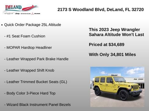 Used 2023 Jeep Wrangler Unlimited Sahara AWD/4WD image 6