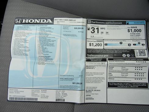Used 2017 Honda HR-V LX image 19