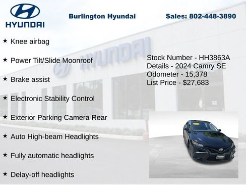 Used 2024 Toyota Camry SE w/ Cold Weather Package AWD/4WD image 25