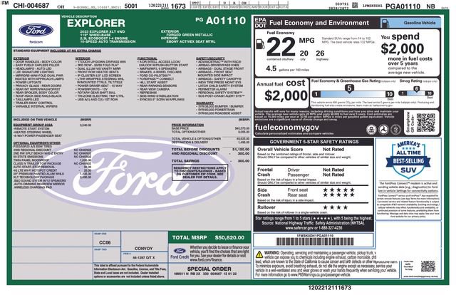 Certified 2023 Ford Explorer XLT w/ Equipment Group 202A AWD/4WD image 38