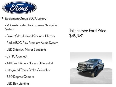 Used 2018 Ford F150 Raptor w/ Equipment Group 802A Luxury image 9