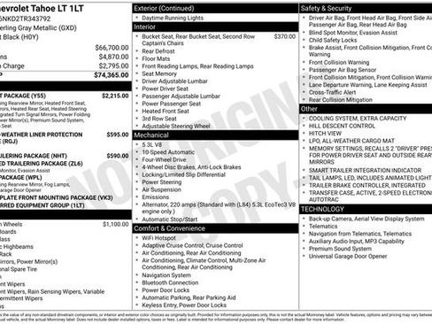 New 2026 Chevrolet Tahoe LT w/ Comfort Package AWD/4WD image 32