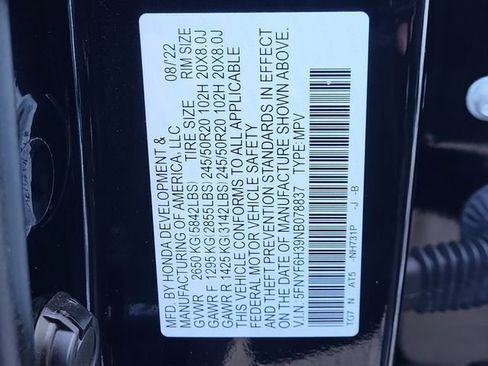 Used 2022 Honda Pilot Sport image 27