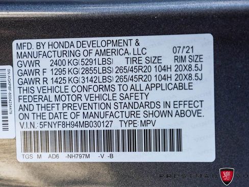 Used 2021 Honda Passport Touring image 45