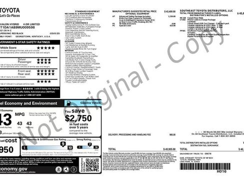 Used 2021 Toyota Avalon Limited w/ Advanced Safety Package image 3