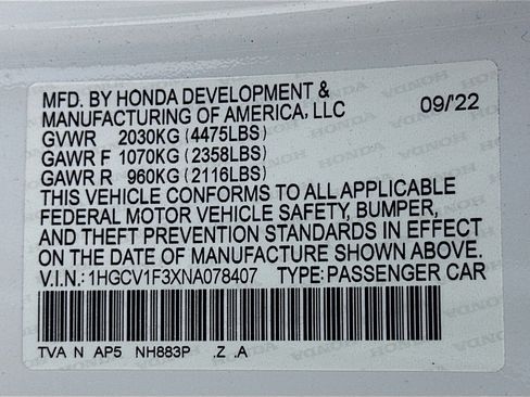 Used 2022 Honda Accord Sport image 12