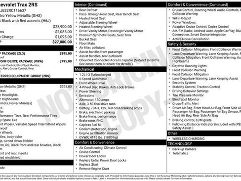 Used 2024 Chevrolet Trax RS w/ Sunroof Package image 20