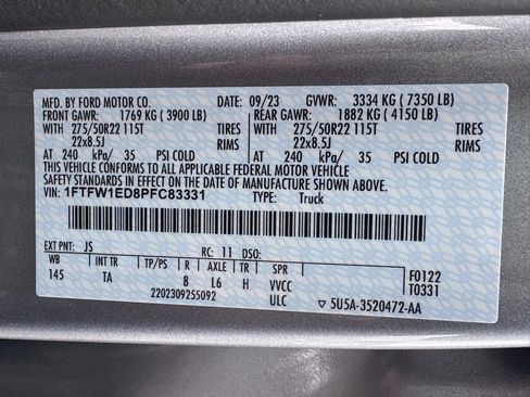 Used 2023 Ford F150 Limited image 54