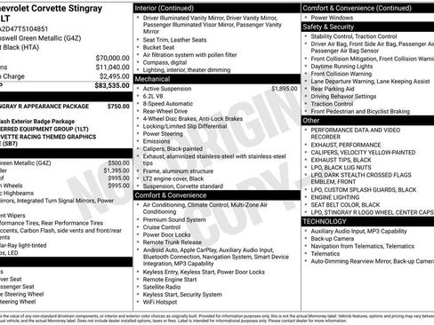 Used 2026 Chevrolet Corvette Stingray Coupe RWD image 2