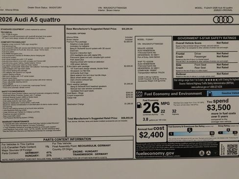 New 2026 Audi A5 2.0T Premium Plus AWD/4WD image 29