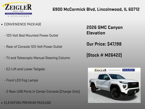 New 2026 GMC Canyon Elevation w/ Convenience Package AWD/4WD image 12
