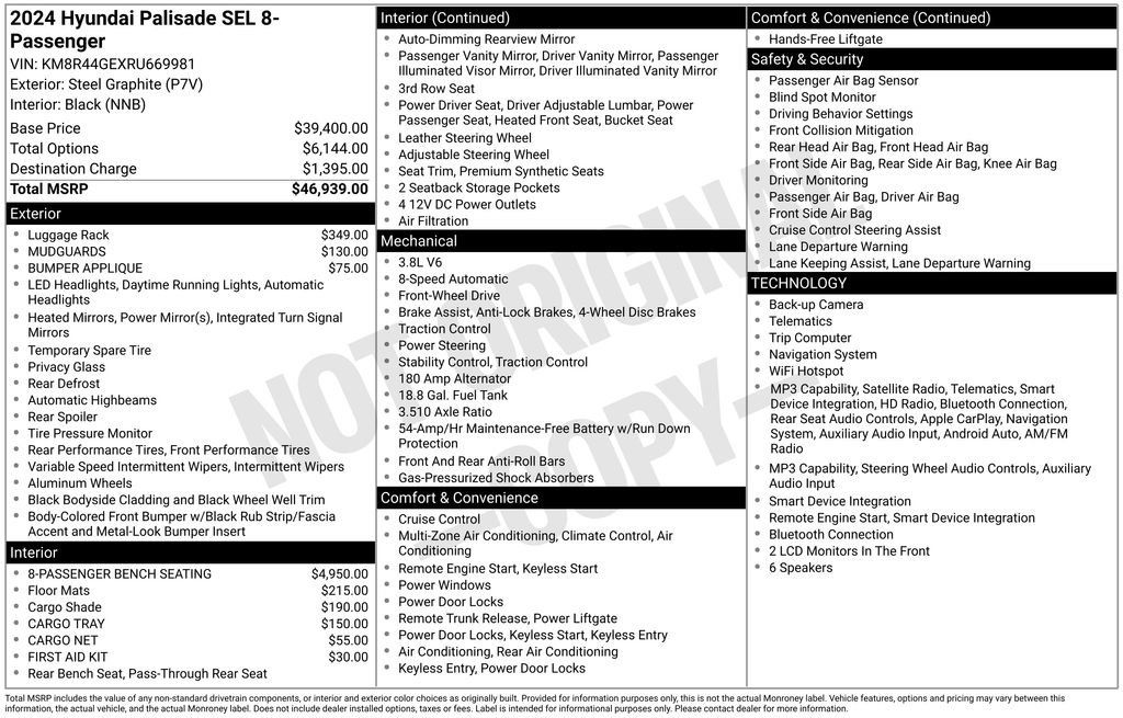 Used 2024 Hyundai Palisade SEL FWD image 15