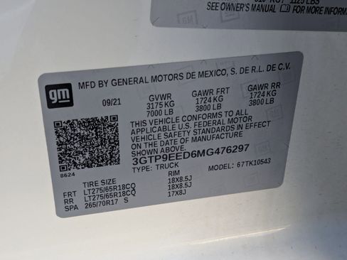 Used 2021 GMC Sierra 1500 AT4 image 34