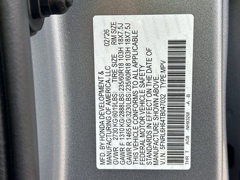 Certified 2026 Honda Odyssey EX-L image 36