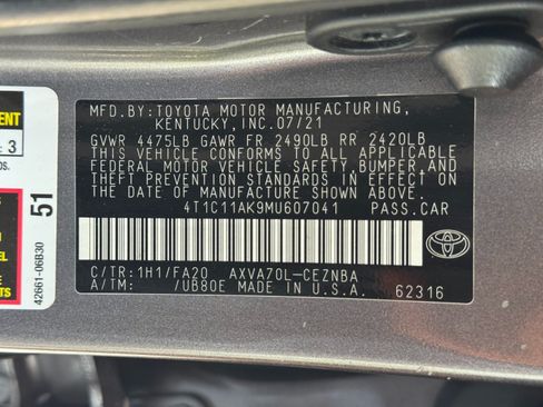Used 2021 Toyota Camry LE FWD image 39