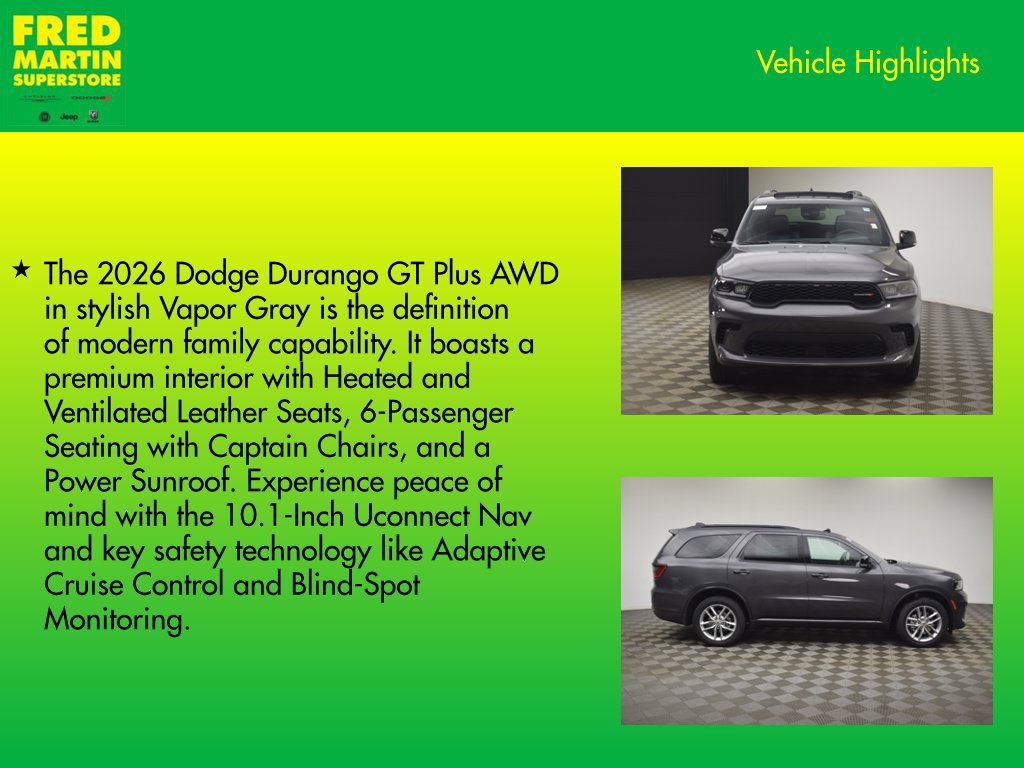 New 2026 Dodge Durango GT AWD/4WD image 8