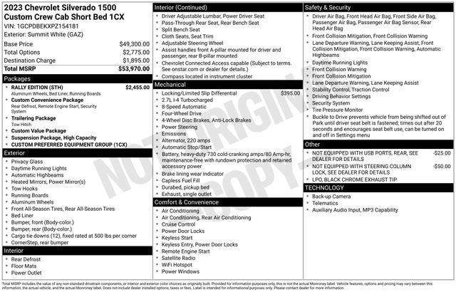 Certified 2023 Chevrolet Silverado 1500 Custom w/ Rally Edition AWD/4WD image 5