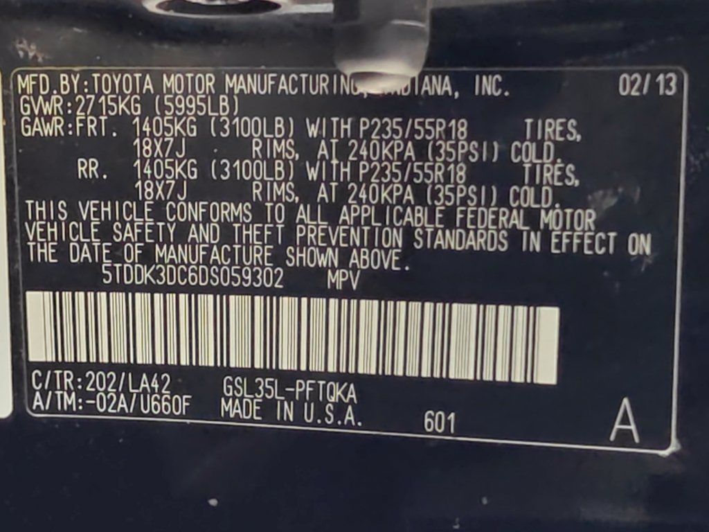 Used 2013 Toyota Sienna Limited w/ Premium Pkg AWD/4WD image 54