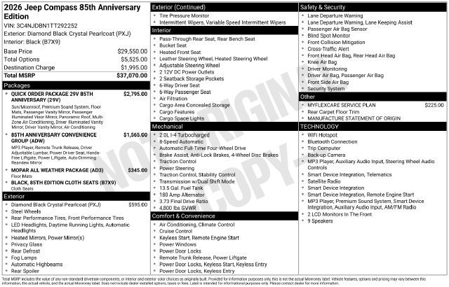 New 2026 Jeep Compass Latitude AWD/4WD image 36