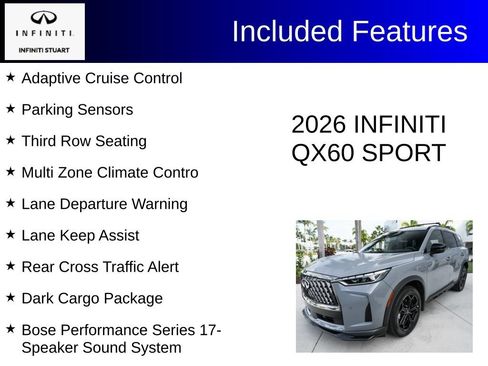 Certified 2026 INFINITI QX60 Sport w/ Dark Cargo Package AWD/4WD image 4